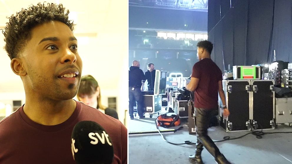 SVT Nyheter följde med fjolårsvinnaren John Lundvik bakom kulisserna.