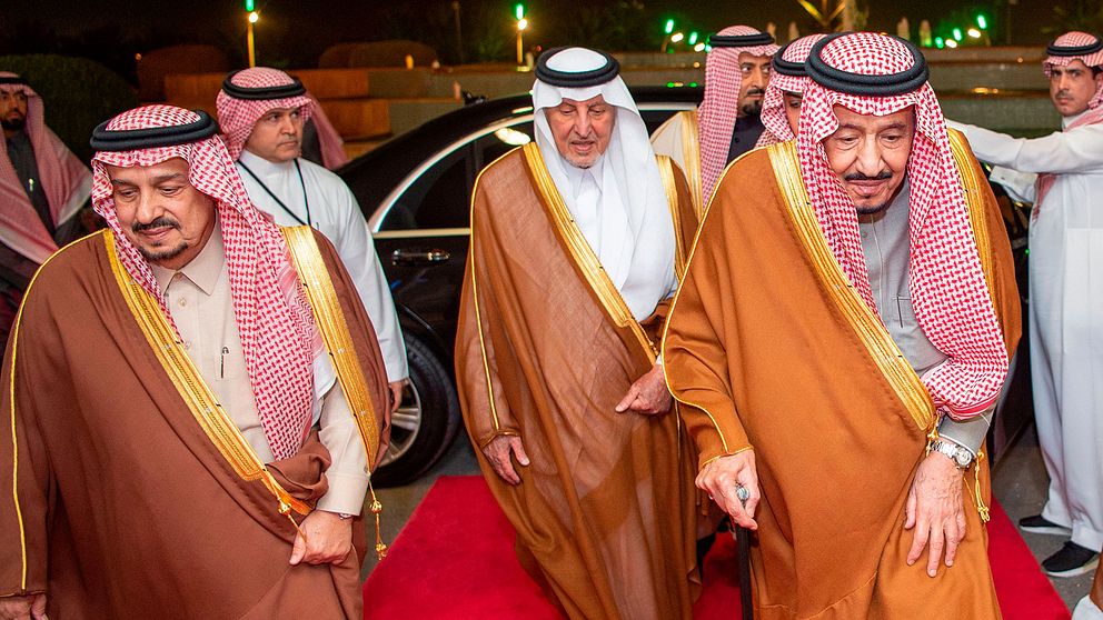 Stats- och regeringschef kung Salman bin Abd al-Aziz Al Saud i Saudiarabien.