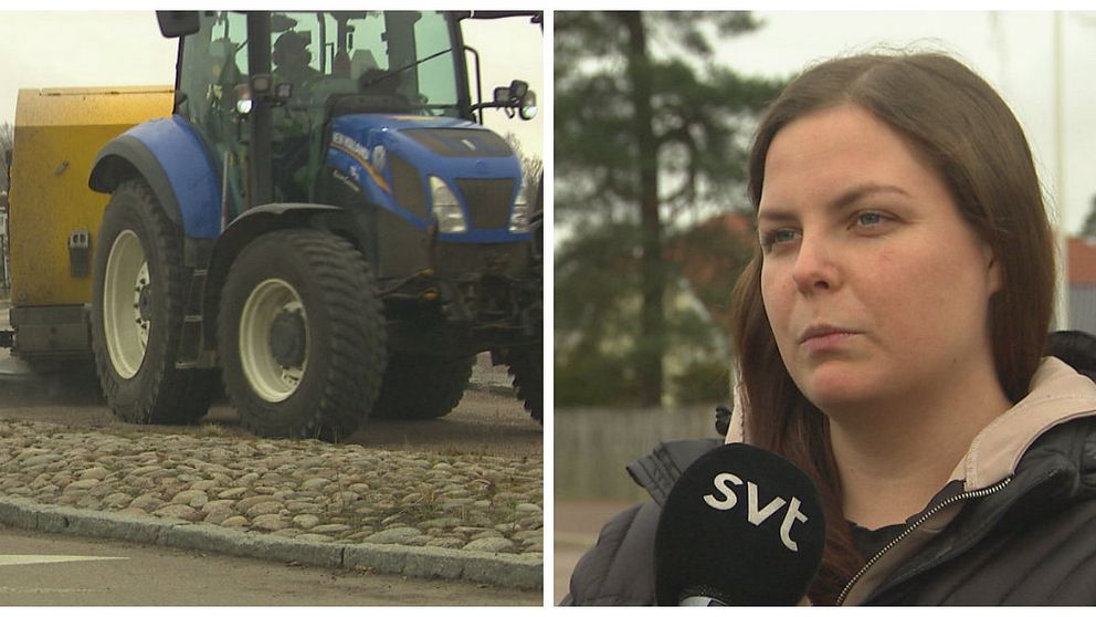 Emma Lindström, Gatuingenjör på Karlstads kommun, konstaterar att sopningen av gatorna i staden redan kommit igång.