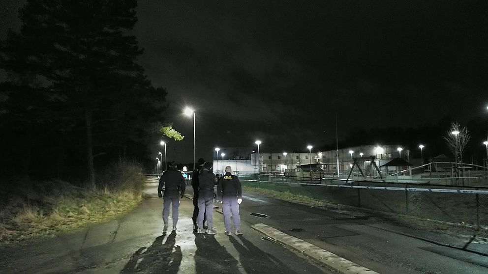 Polisens avspärrning i Göteborg.