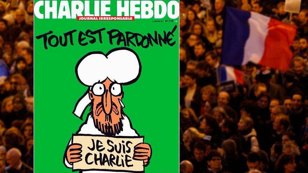 Charlie Hebdos omslag: Allt är förlåtet.