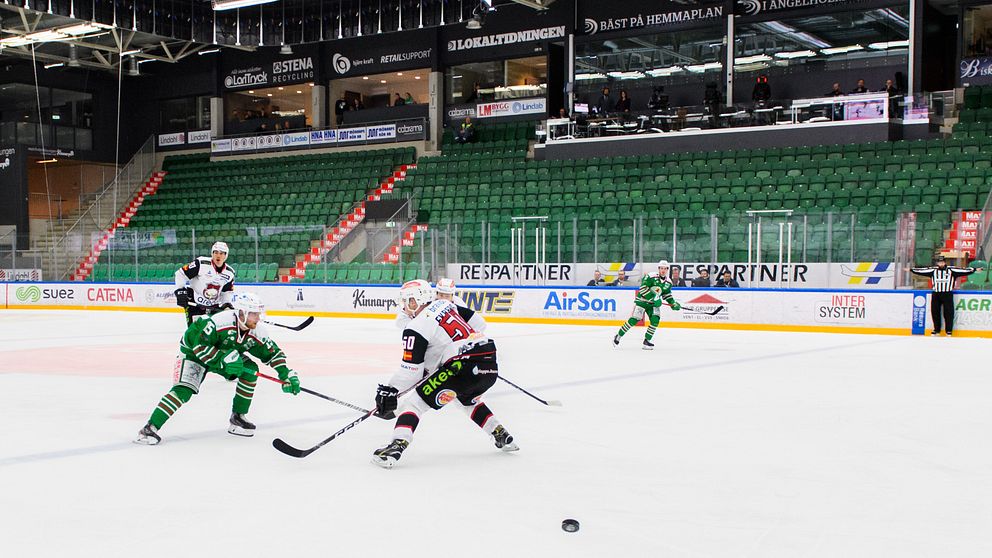 Rögle mot Malmö spelades inför tomma läktare.