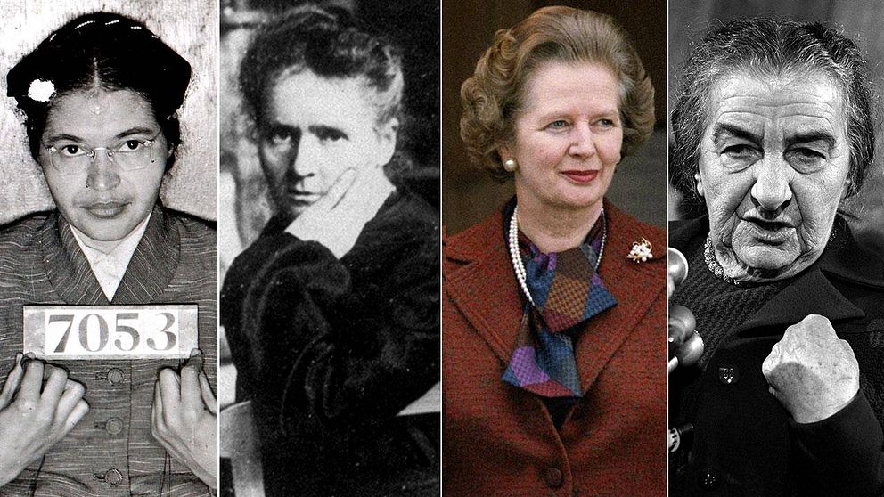 Rosa Parks, Marie Curie, Margaret Thatcher och Golda Meir är några historiskt viktiga kvinnor som knappt nämns i historieböckerna.