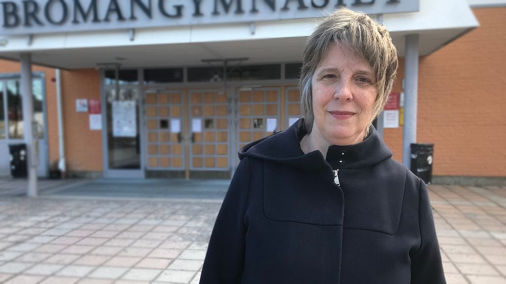 Porträttfoto på Bromangymnasiets rektor Maritta Collin.