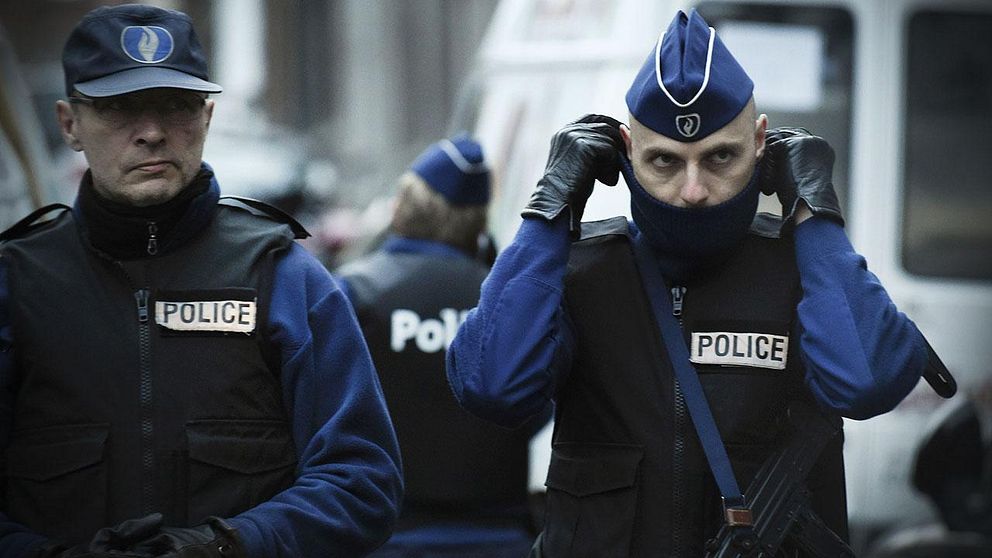 Polis i Verviers, Belgien.