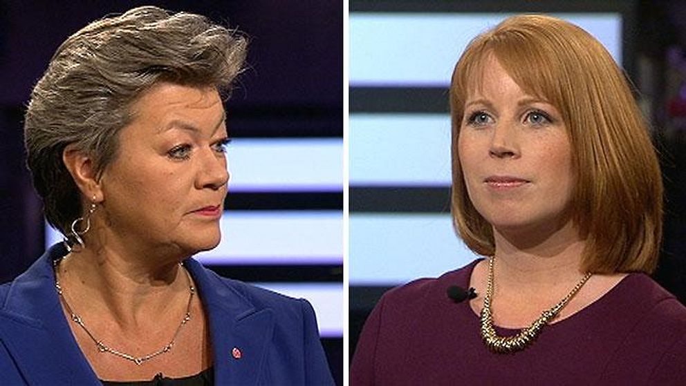 Arbetsmarknadsminister Ylva Johansson (S) och Annie Lööf, partiledare (C)