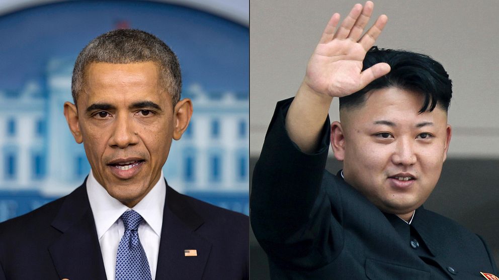 Barack Obama och Kim Jong Un.