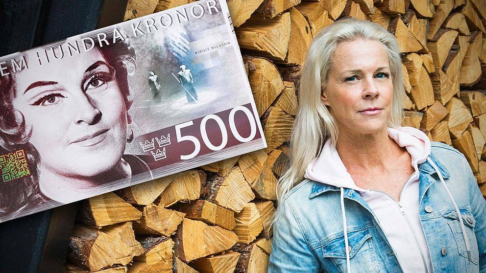Operasångerskan Malena Ernman kritisk till ny 500-kronorssedel.