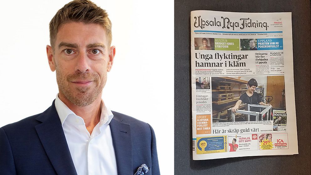 Kalle Sandhammar, vd, chefredaktör och ansvarig utgivare på Upsala Nya Tidning.