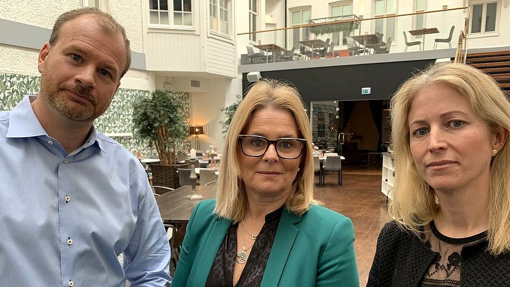 Hotelldirektörerna Henrik Sundquist, Lena Malmberg och Anna Sundenhammar