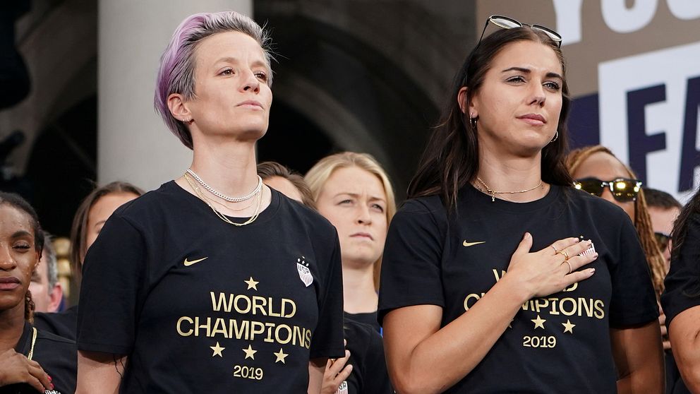 Megan Rapinoe och Alex Morgan, amerikanska landslaget.