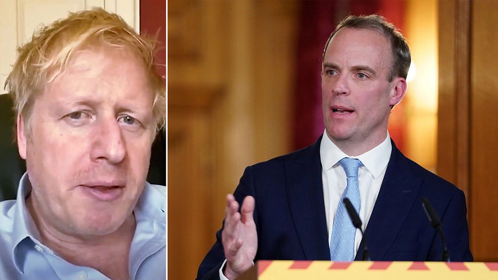 Den brittiske utrikesministern Dominic Raab leder regeringen i landet efter nyheten om att premiärminister Boris Johnson intensivvårdas efter att ha varit sjuk i covid-19.