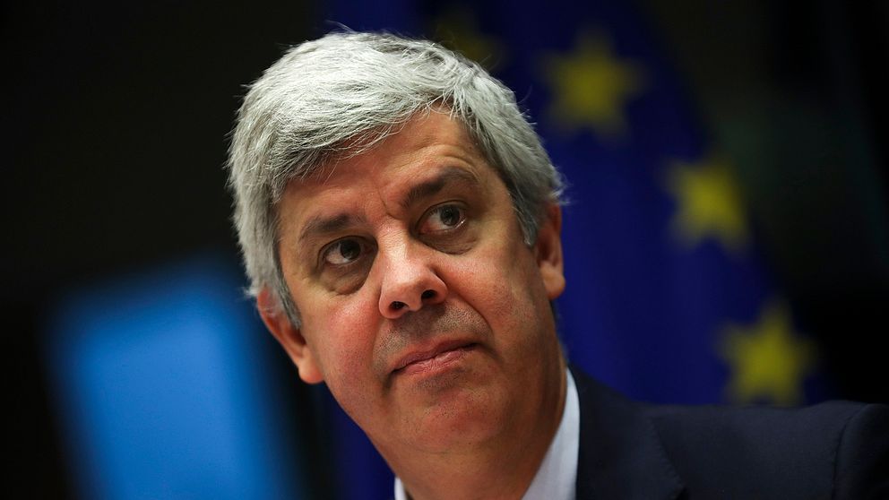 Eurofinansministrarnas mötesordförande Mario Centeno har ett tufft möte framför sig.