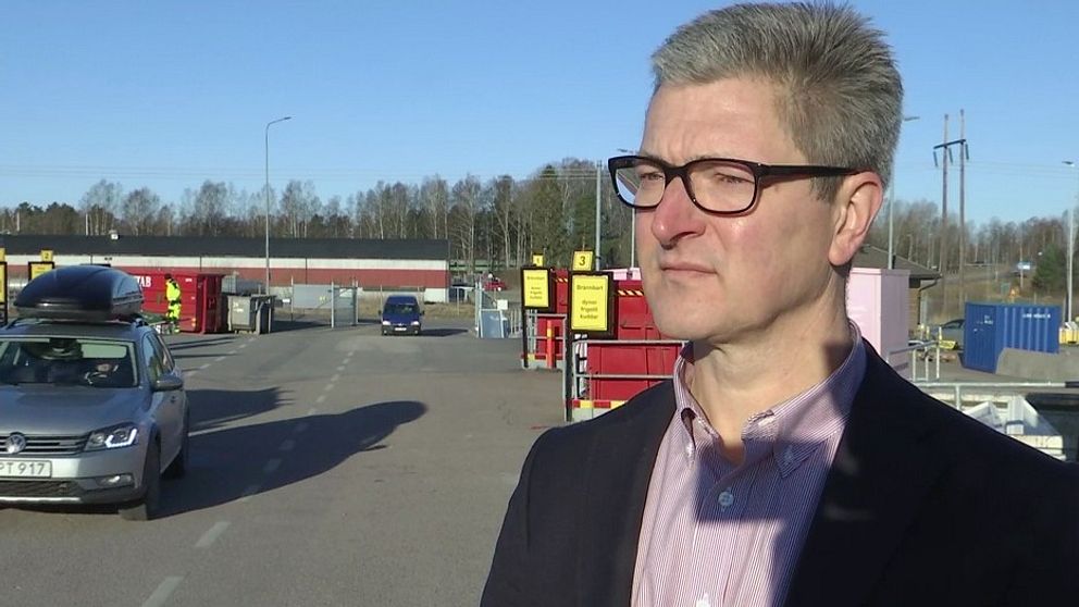 Erik Kornfeld, vd för Karlstads energi, räknar med högtryck på återvinningscentralerna efter påsk.