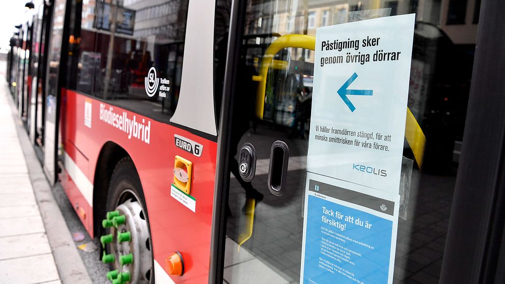 Busspåstigning förbjuden i Stockholm