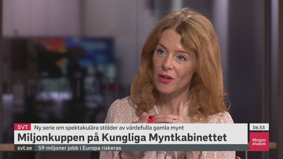 Dokumentärfilmaren Åsa Blanck i SVT:s Morgonstudion.