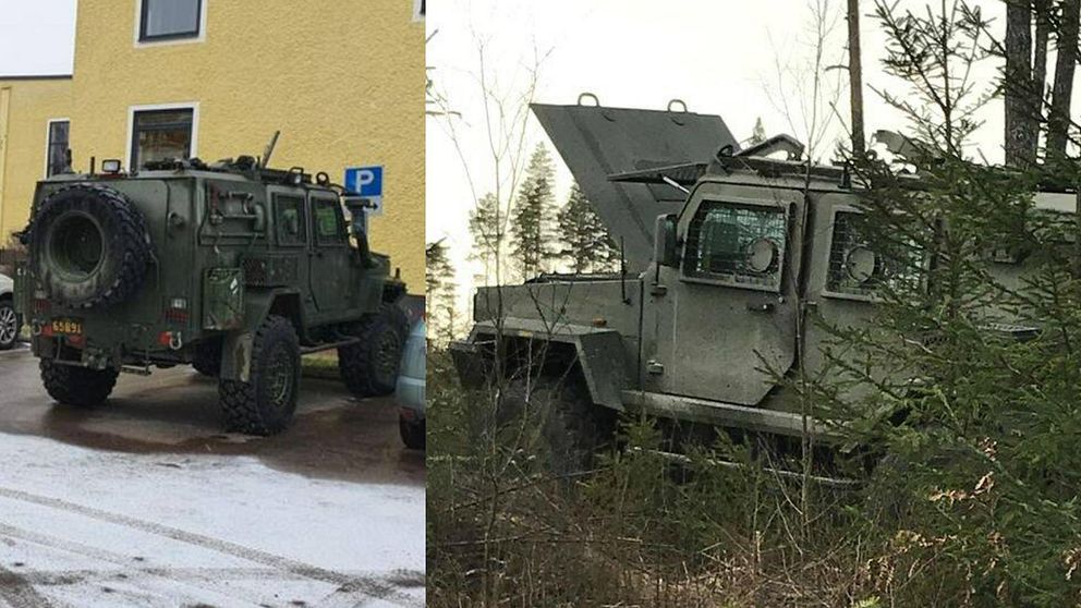 Stulna militärfordon Enköping