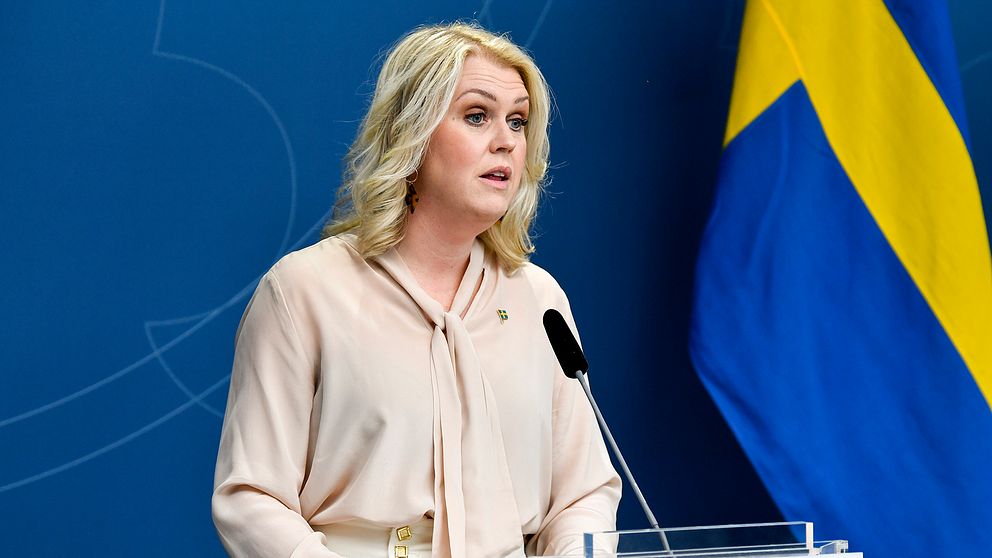 Socialminister Lena Hallengren (S) förkunnade den 22 april att det fanns goda lager av handsprit i Sverige