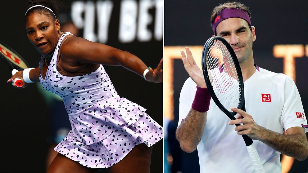 Serena Williams och Roger Federer.