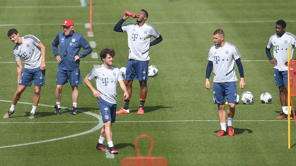 Bild från Bayern Münchens träning.