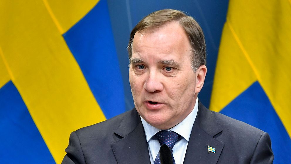 Stefan Löfven höll pressträff