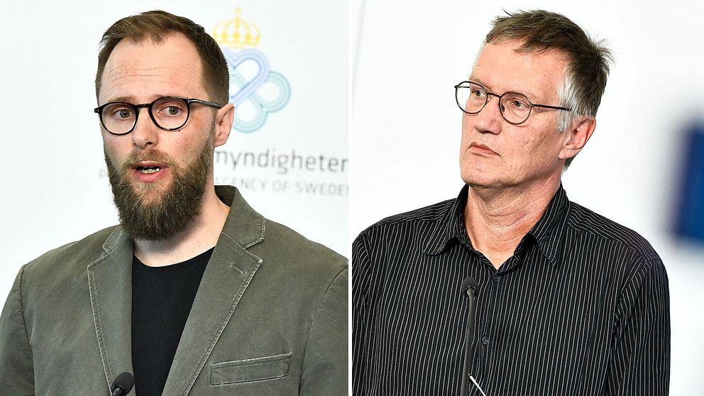 Henrik Lysell, enhetschef, Socialstyrelsen och Anders Tegnell, statsepidemiolog, Folkhälsomyndigheten