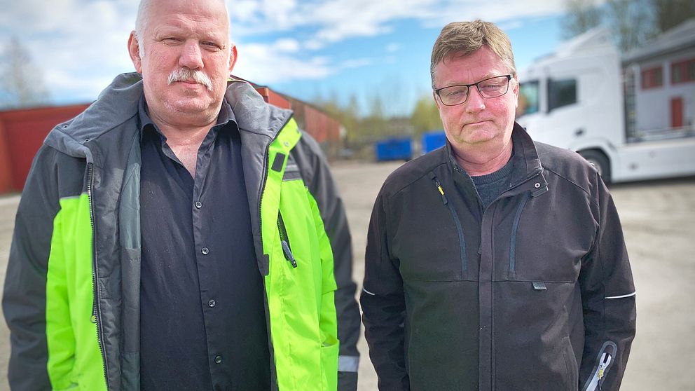 Åkeriägaren Robert Martinsson och fastighetsägaren Lars Jonsson i Valbo.