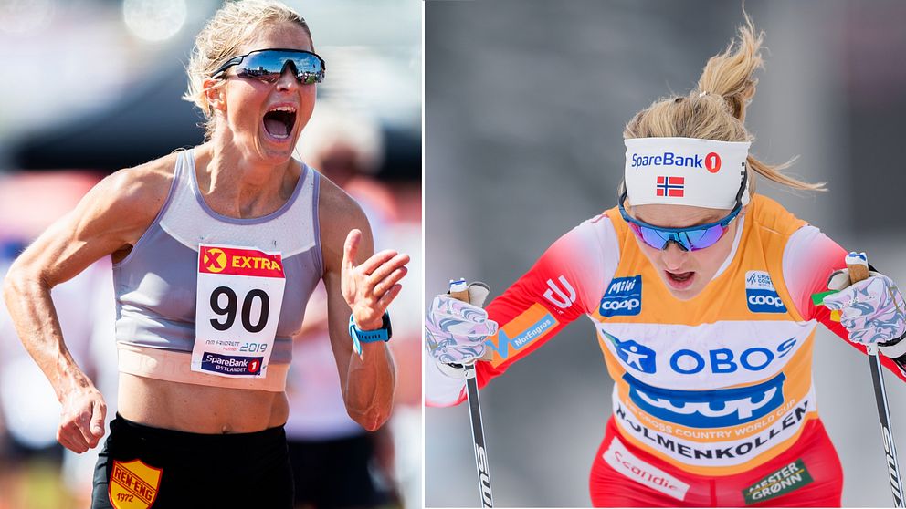 Therese Johaug är bra både på skidor och 10 000 meter.