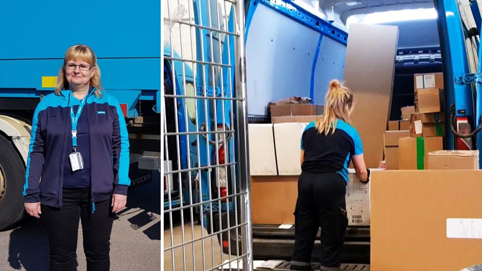 Katarina Sörman, distributionsområdeschef Postnord, berättar om rekordökningen av paket.