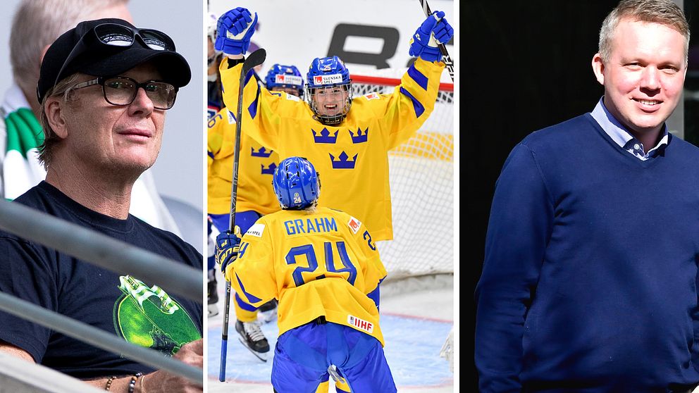 Tommy Boustedt (till vänster) ska sluta som generalsekreterare för Svenska ishockeyförbundet. Då vill många kvinnor börja jobba för Anders Larsson (till höger).