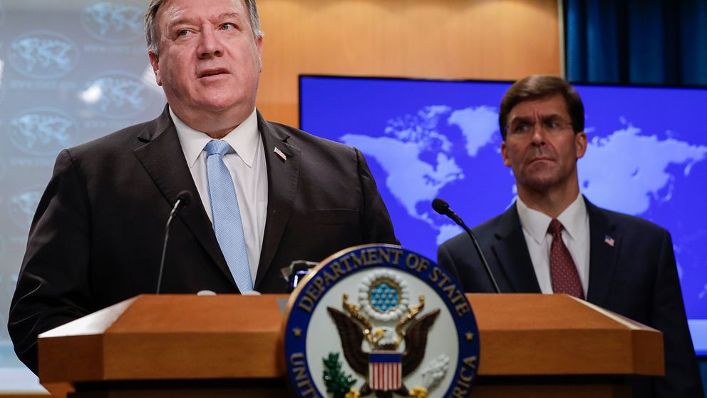 USA:s utrikesminister MIke Pompeo får befogenhet att rikta sanktioner mot dem som samarbetar med ICC.
