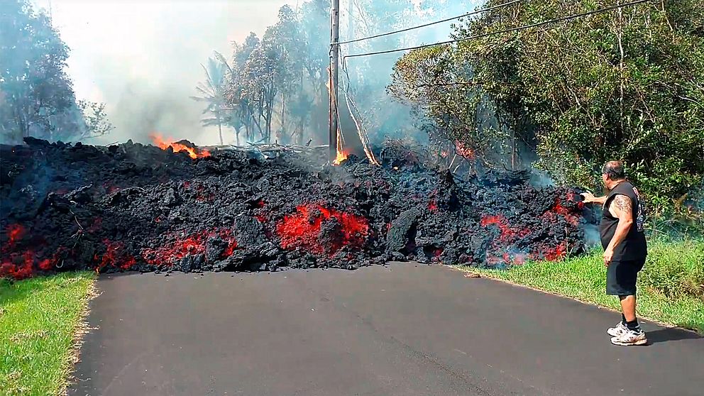 Den här magman har färdats 3000km genom jordens mantel innan den bröt marken på Hawaii 2018.