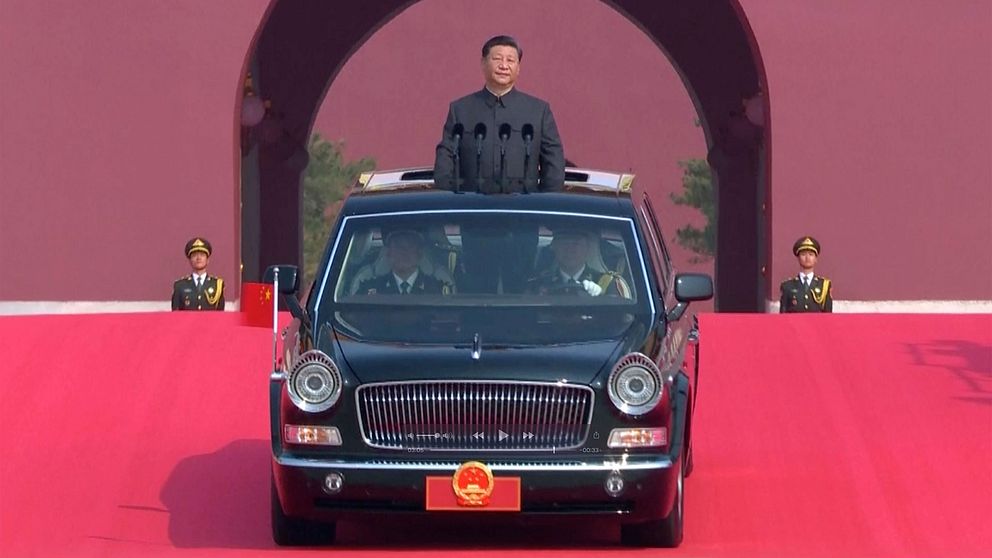 President Xi Jinping när Kommunist-Kina firade 70 år.
