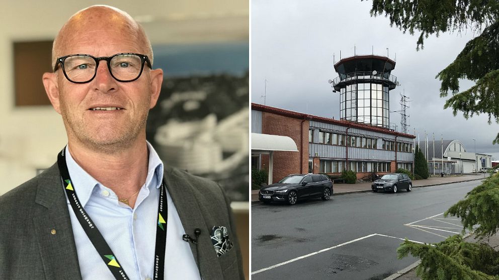 Vd Rony Forsberg och Jönköping airport.