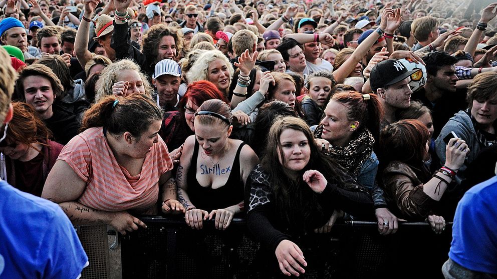 Publiken under Skrillex spelning på Peace and Love 2012. I början av sommaren meddelade festivalen att den går i konkurs till följd av coronakrisen.