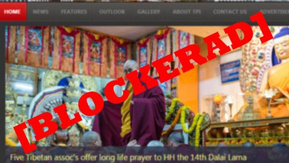 The Tibet Post är en av sajterna som blockerats (montage).