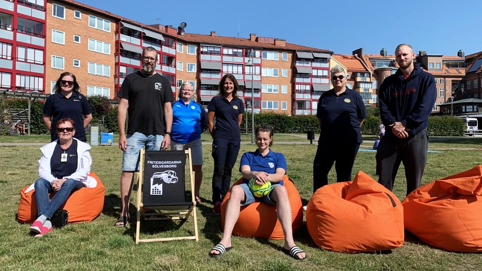 vuxennärvaro i järnvägsparken Sölvesborg