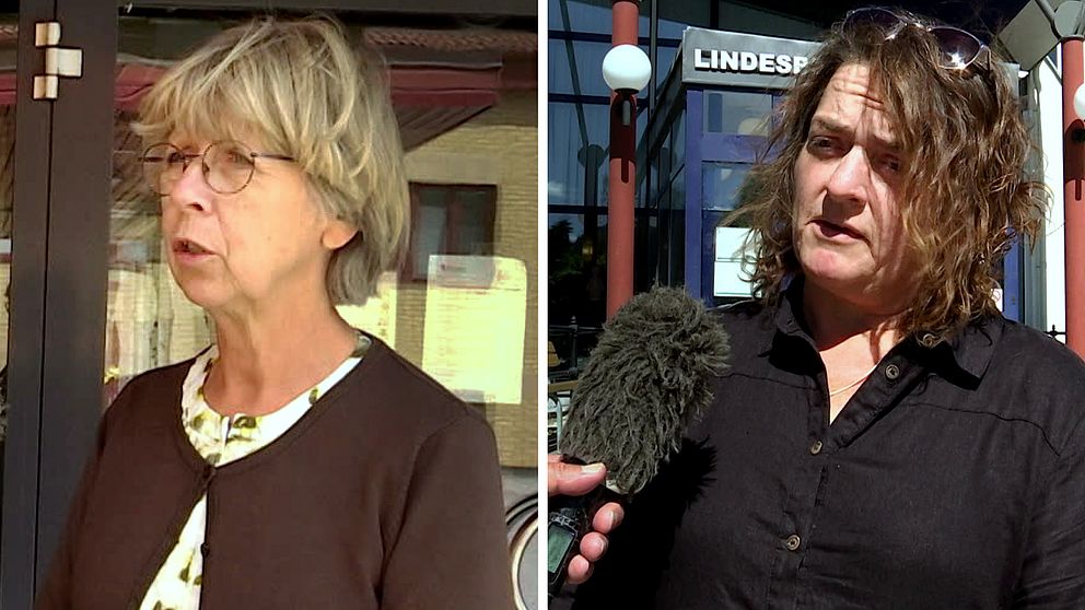 Charlotte Dalbom, socialchef i Ljusnarsbergs kommun, (till vänster) och hennes motsvarighet i Lindesberg, Inger Österberg (t.h.) resonerar olika kring besöksrestriktioner