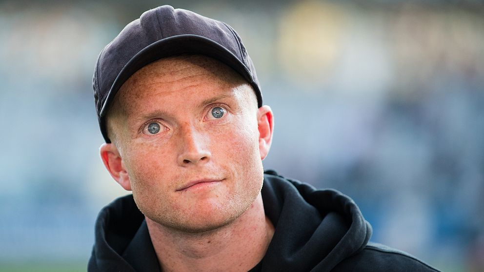 Sam Larsson på plats under en allsvensk match i maj 2019. Arkivbild.