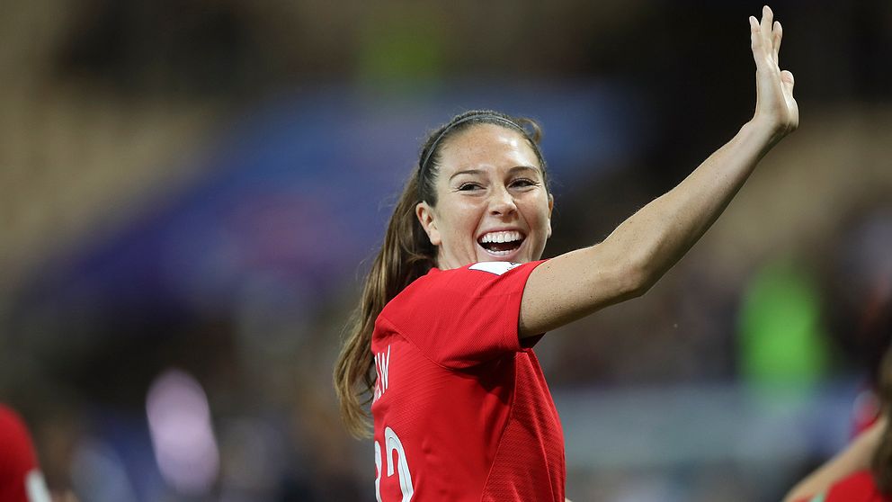 Lindsay Agnew under en landskamp för Kanada 2019.