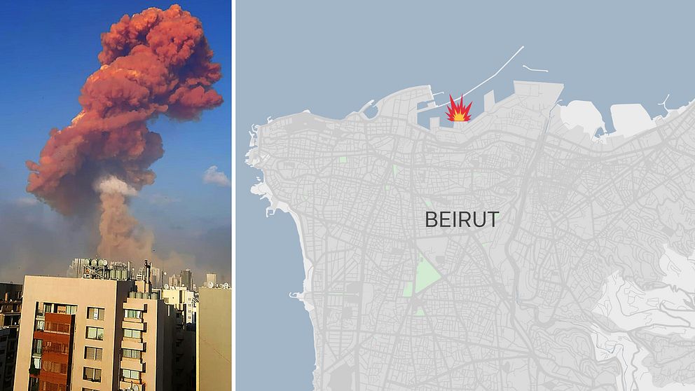 Karta över Beirut