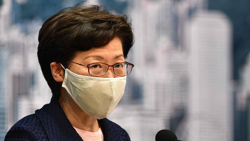 Trumpadministrationen har tidigare hotat med sanktioner mot bland annat Carrie Lam.