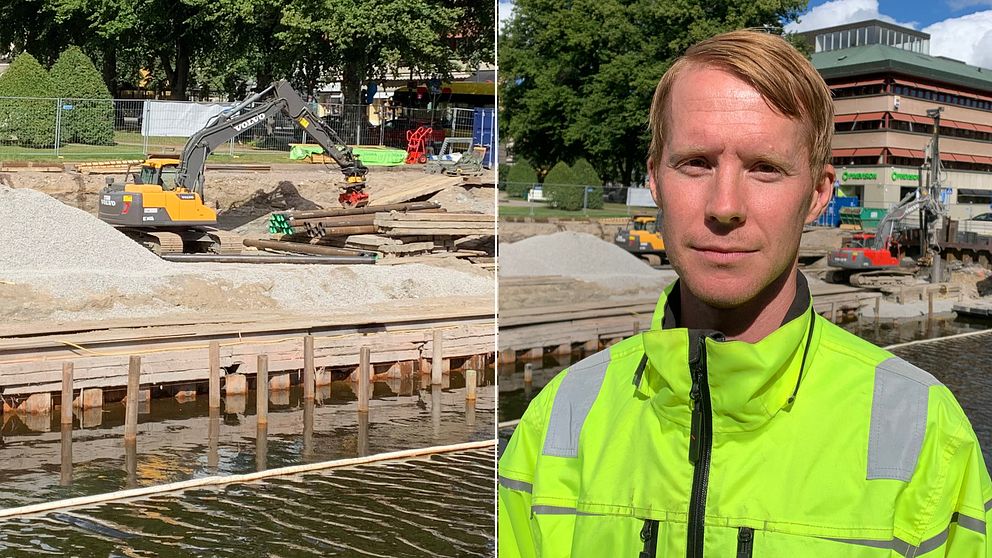 Byggnadsingenjör Johan Larsson berätta varför reparationen av kajen i centrala Gävle blir dyrare än beräknat.