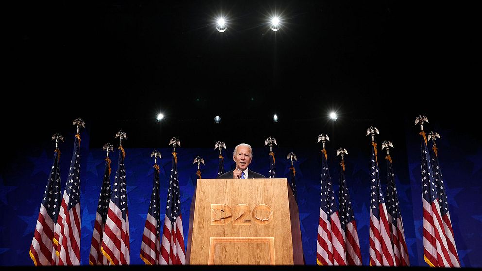 Demokraternas presidentkandidat Joe Biden den 20 augusti 2020.