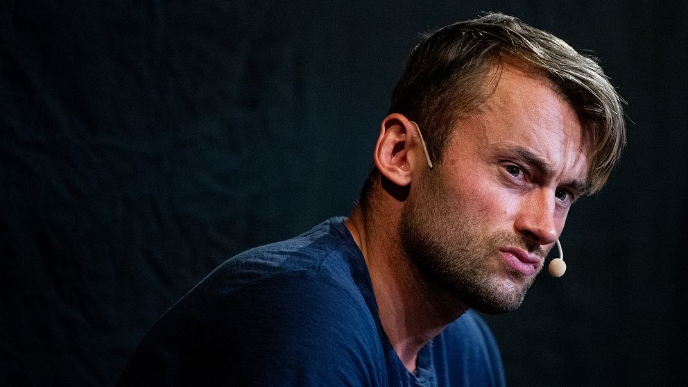 Petter Northug under sin presskonferens den 21 augusti.