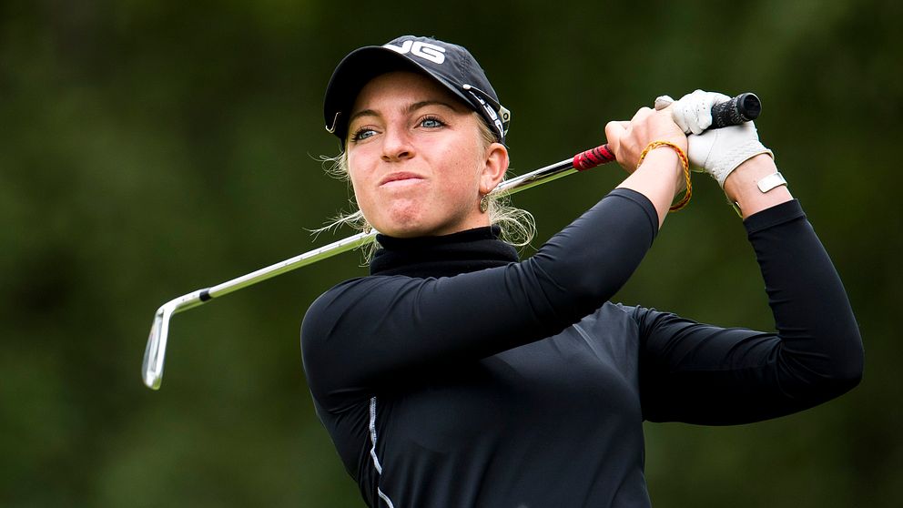 Sophia Popov, Tyskland under golftävlingen Helsingborg Open den 4 september 2014.