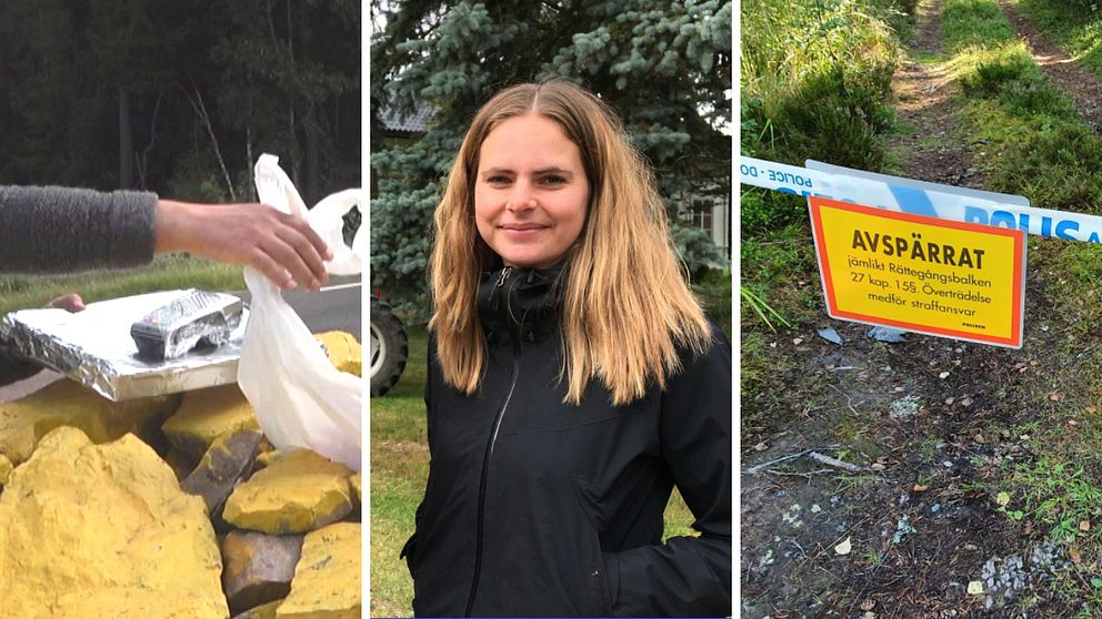 En pizzakartong i aluminiumfolie, Julia Andersson i Vikmanshyttan är 27 år och lantbrukare, avspärrningar efter att polisen upptäckt två döda personer i en sommarstuga i Vansbro.