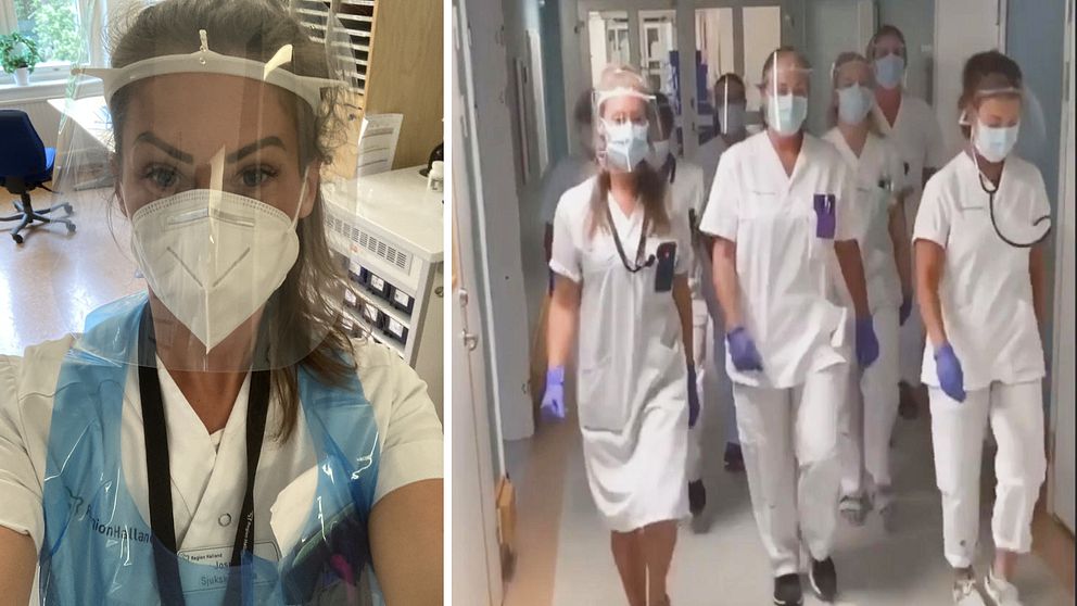 Josefin Lundgren och Amelie Choulet har jobbat som sjuksköterskor på den nu mera nedlagda epidemiavdelningen vid Hallands sjukhus.