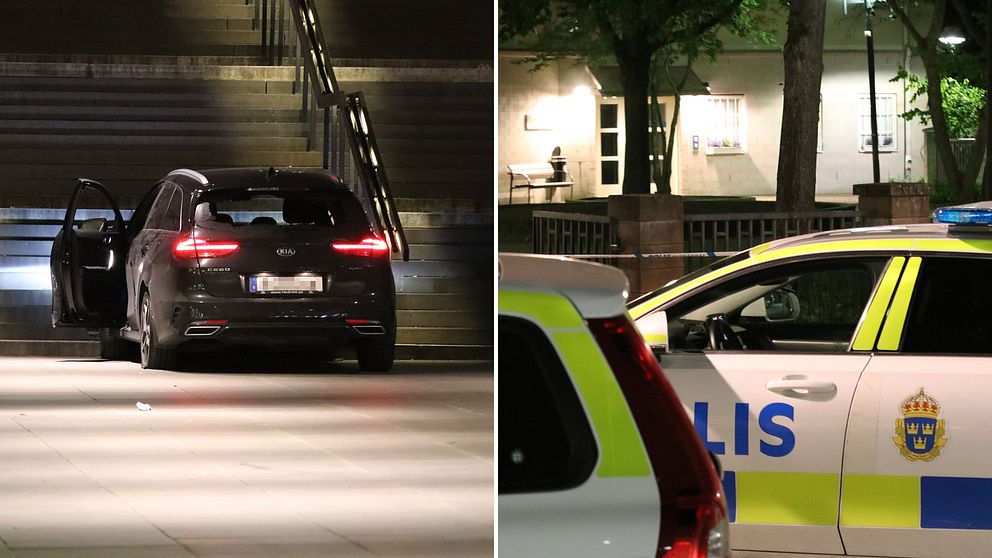 En person har påträffats skadad efter larm om skottlossning i Vällingby.