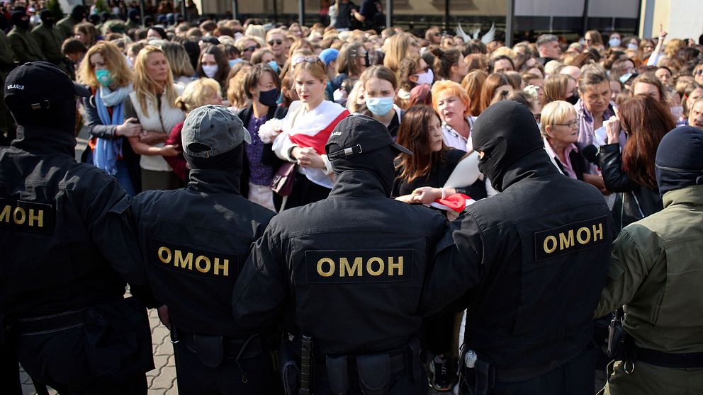 Protester i Belarus